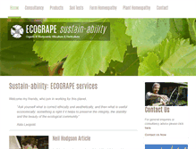 Tablet Screenshot of ecogrape.com